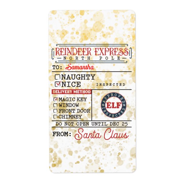 North Pole Express: Special Delivery Tag (Vorne)