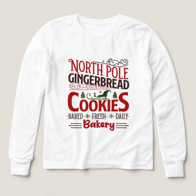 North Pole Gingerbrot Bäckerei Unisex Kinder (Design Vorderseite)