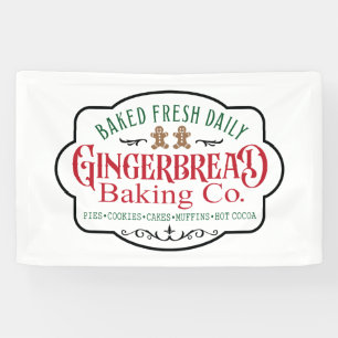 North Pole Gingerbrot Backunternehmen Weihnachten Banner