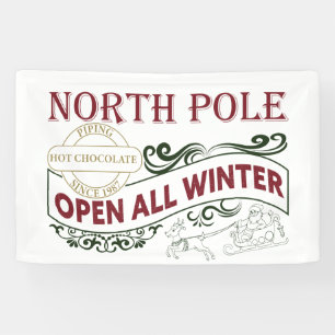 North Pole Hot Cocoa Weihnachts-Party Banner