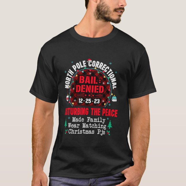 North Pole Korrektive Kleidung Weihnachten T-Shirt (Vorderseite)