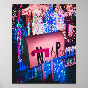North Pole Mailbox Weihnachten Poster