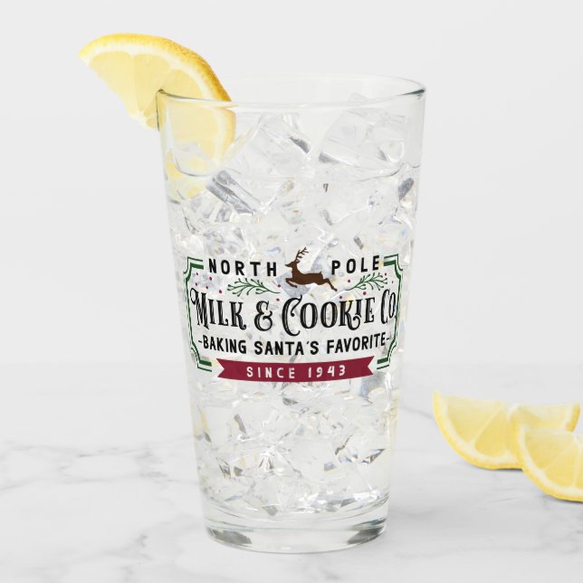 North Pole Milk & Cookie Co. Glas (Vorderseite Ice)