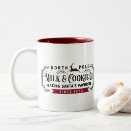North Pole MIlk & Cookie Co. Zweifarbige Tasse