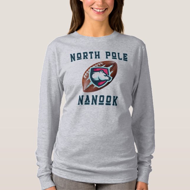 North Pole Nanook 🎅 Football 🏈 Mannschaft des We T-Shirt (Vorderseite)