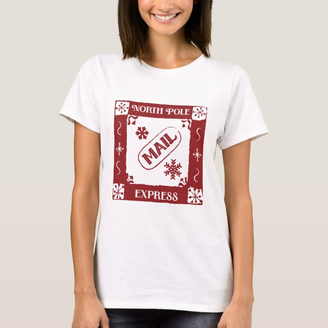 North Pole Postage Stamp T-Shirt (Vorderseite)