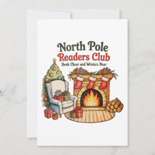 North Pole Readers Club Weihnachtsbücher Xmas Lieb Feiertagskarte