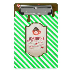 North Pole Santa Shop Weihnachtself Made Mini Klemmbrett