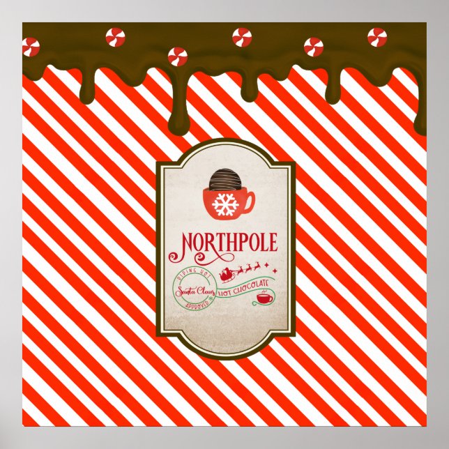 North Pole Santa Shop Weihnachtself Made Poster (Vorne)