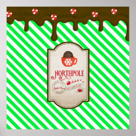 North Pole Santa Shop Weihnachtself Made Poster