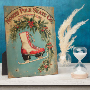 North Pole Skate Co. Vintage Schild Fotoplatte