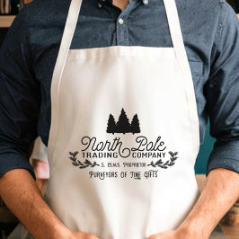 North Pole Trading Company Christmas Logo Schürze