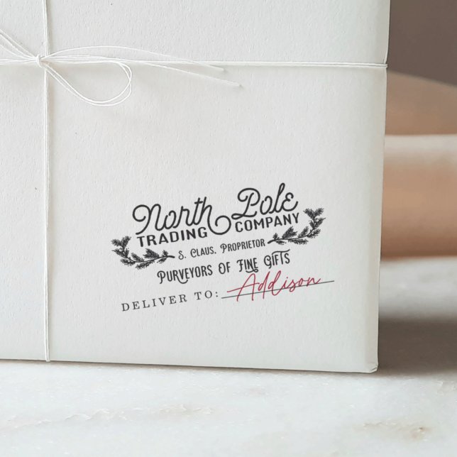 North Pole Trading Company Holiday Gift Briefmarke Permastempel (Von Creator hochgeladen)