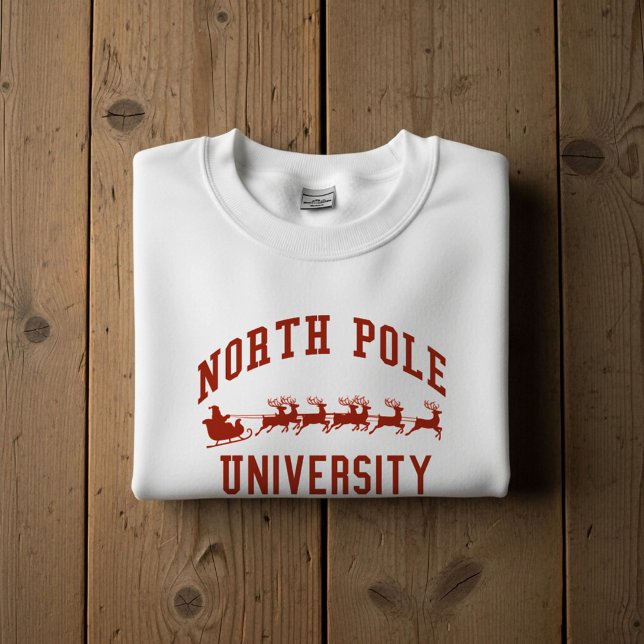 North Pole University Christmas Sweatshirt (Von Creator hochgeladen)