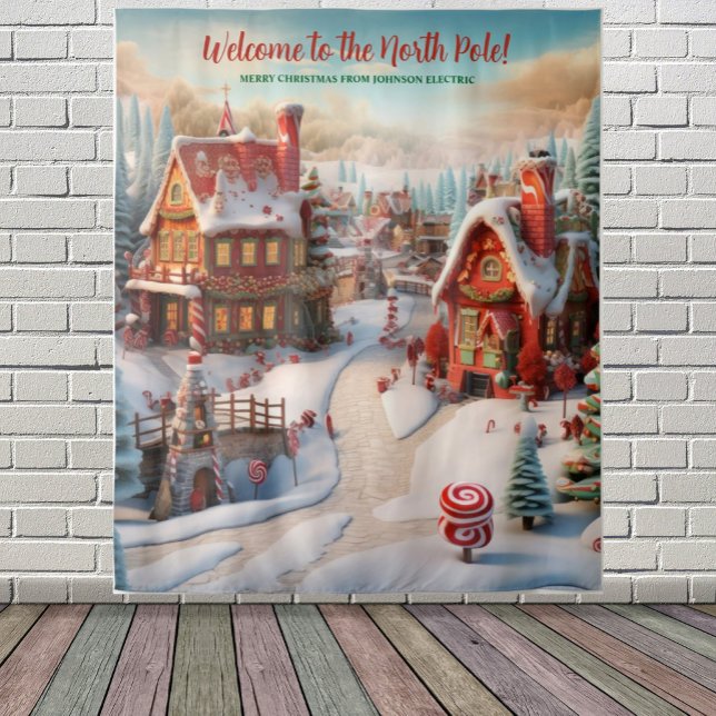 North Pole Village und Santas Workshop Wandteppich (Von Creator hochgeladen)