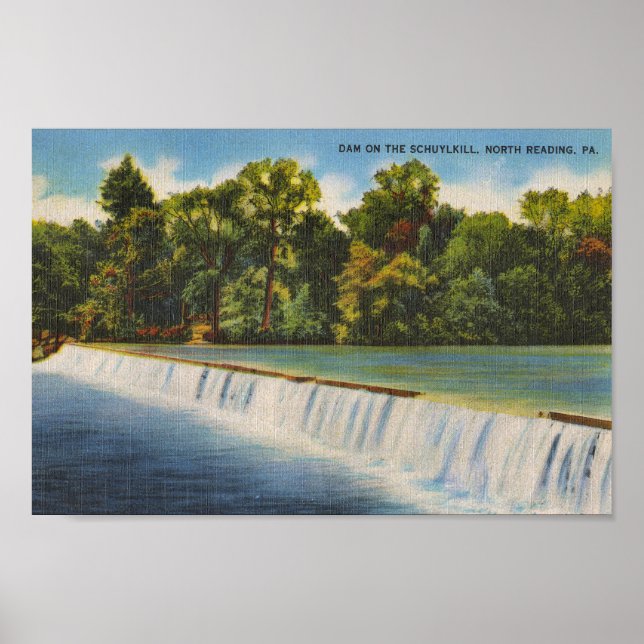 North Reading PA Dam Schuylkill River Poster (Vorne)