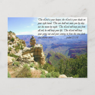 North Rim Grand Canyon Foto mit Bibelverse Postkarte