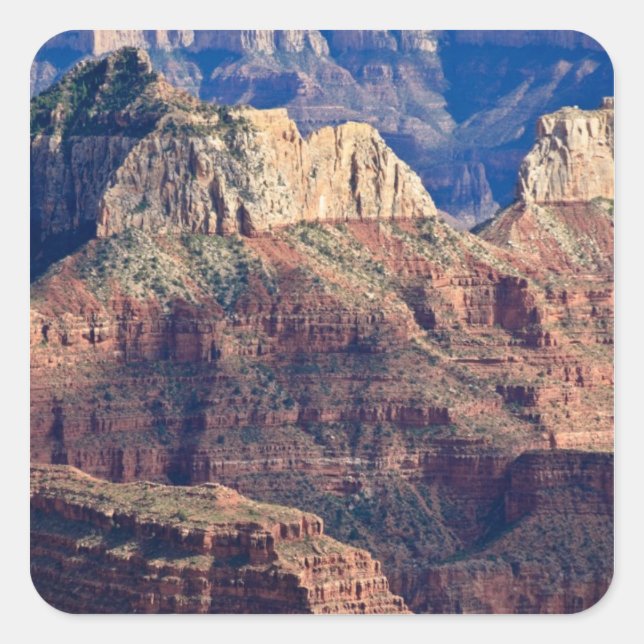 North Rim Grand Canyon - Grand Canyon National Quadratischer Aufkleber (Vorderseite)