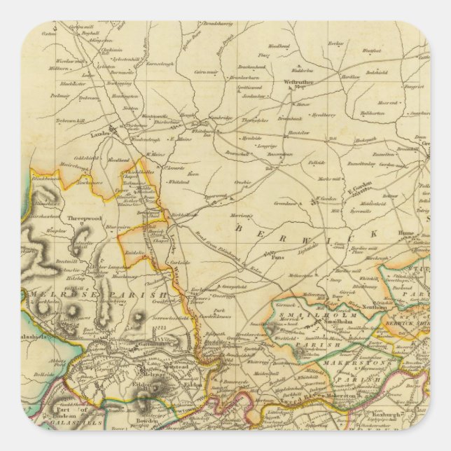North Roxburgh Shire Quadratischer Aufkleber (Vorderseite)
