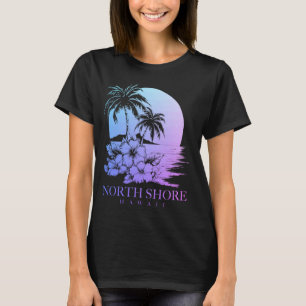 North Shore Hawaii Aloha Hawaiian Hibiskus Surfer T-Shirt