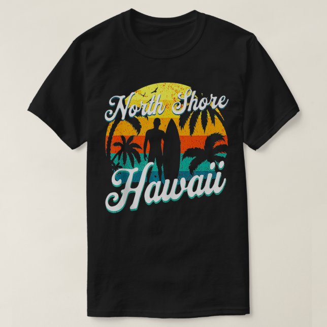 North Shore Hawaii Beach Surfer Sommerurlaub VI T-Shirt (Design vorne)