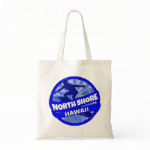 North Shore Hawaii Blue Surfer Logo Tasche