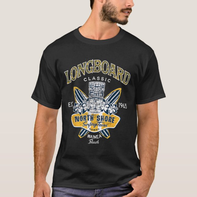 North Shore Hawaii Surfing Team Tee Longboard Klic (Vorderseite)