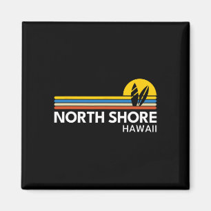 North Shore Hawaii Vintage Retro Souvenirs Surfen Magnet