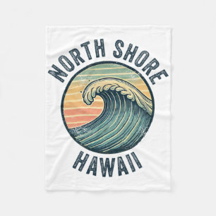 North Shore Oahu Hawaii Souvenir Surfen Hawaiianis Fleecedecke