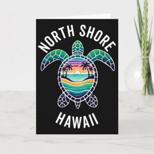 North Shore Oahu Hawaii Souvenir Surfen Hawaiianis Karte