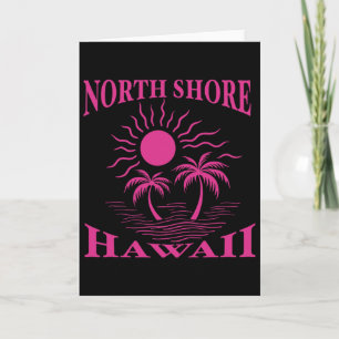 North Shore Oahu Hawaii Souvenir Surfen Hawaiianis Karte
