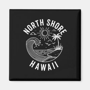 North Shore Oahu Hawaii Souvenir Surfen Hawaiianis Magnet