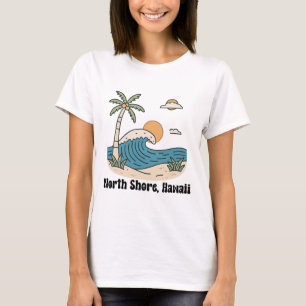 North Shore Oahu Hawaii Souvenir Surfen Hawaiianis T-Shirt