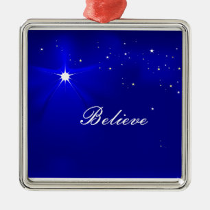 North Star Believe Christmas Ornament Aus Metall