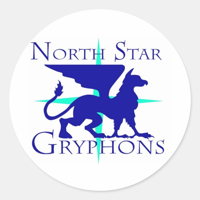 North Star Griffins Round Sticker (Vorderseite)