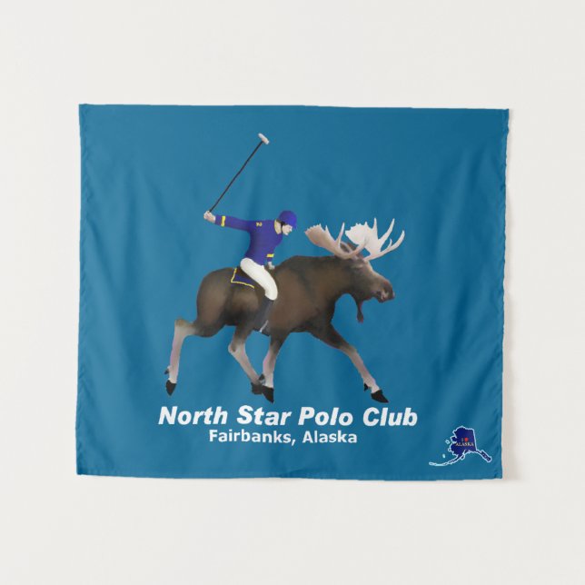 North Star Polo Club Wandteppich (Vorderseite (Horizontal))