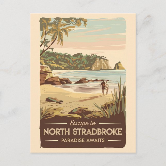 North Stradbroke Island Australia Illustration Postkarte (Vorderseite)