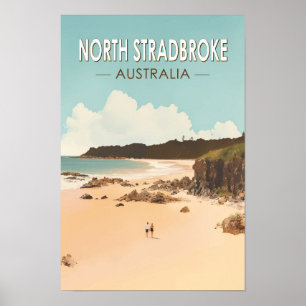 North Stradbroke Island Australien Reise Kunst Ret Poster