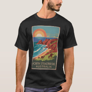 North Stradbroke Island Kangaroos Illustration T-Shirt