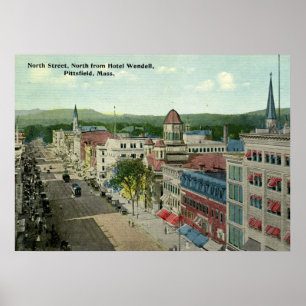 North Street, Pittsfield 1912 Vintag Poster