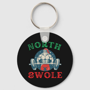 North Swole Funny Muscle Santa Christmas Bodybuild Schlüsselanhänger