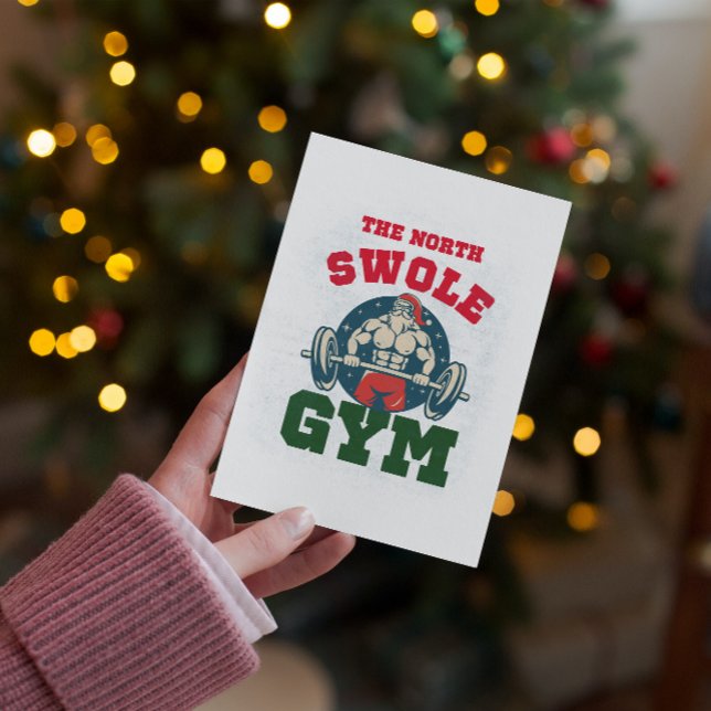 North Swole Gym Funny Santa Karte (Von Creator hochgeladen)