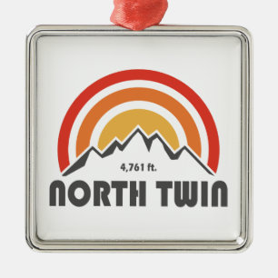 North Twin Mountain New Hampshire Ornament Aus Metall