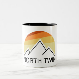 North Twin Mountain New Hampshire Retro Zweifarbige Tasse