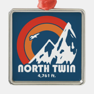 North Twin New Hampshire Sun Eagle Ornament Aus Metall