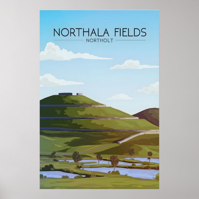 Northala Fields London Reiseplakat Poster (Vorne)