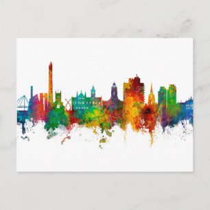 Northampton England Skyline Postkarte