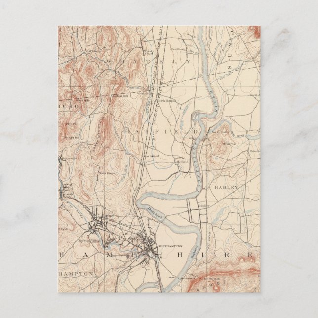 Northampton, Massachusetts Postkarte (Vorderseite)