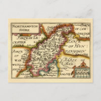 Northamptonshire Landkreis England Antiquarian Map