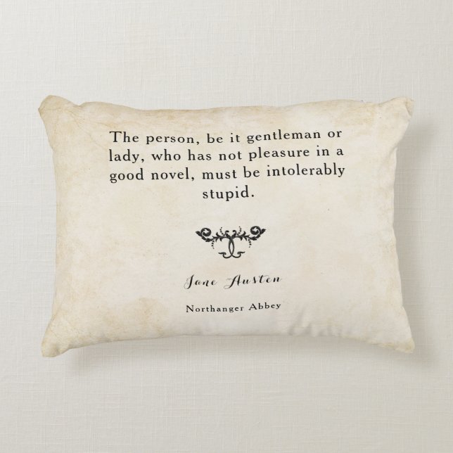 Northanger Abbey Jane Austen Regency Book Quote Dekokissen (Vorderseite)